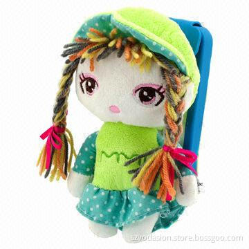 Soft Plush Cartoon Cute Girl Soft Silicone Case for Cell Phone, Promotional Gifts